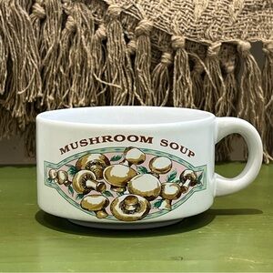 Vintage Ceramic Mushroom Soup Mug